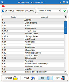ESREAL ERP Accounts Chart