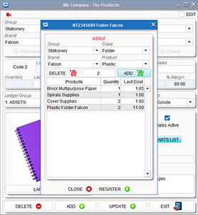ESREAL ERP Manufactured Product